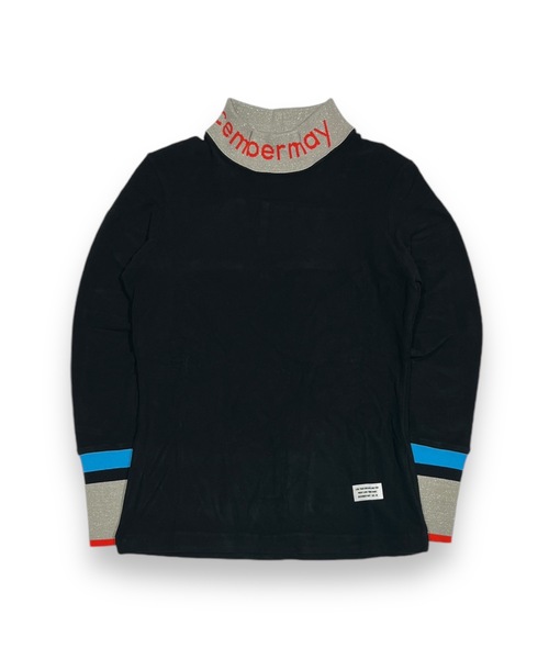 DECEMBERMAY（ディセンバーメイ）の「Asymmetry colors warm Inner（Tシャツ/カットソー・レディース・ホワイト×ピンク/ブラック×グリーン/ブラック×シルバー/ネイビー/ピンク・MEDIUM/SMALL）」の5枚目の写真