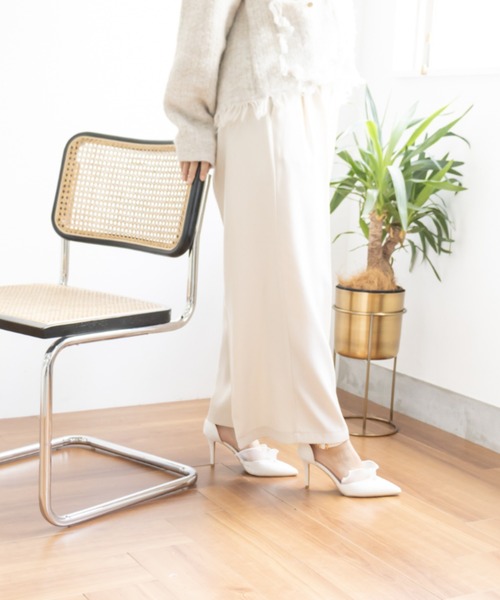 CLETTE(クレット)の「センタープレスワイドパンツ(スラックス・レディース・アイボリー/ブラック/グレー・3L/LL/4L)」の8枚目の写真
