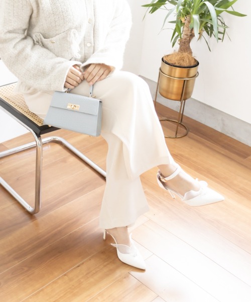 CLETTE(クレット)の「センタープレスワイドパンツ(スラックス・レディース・アイボリー/ブラック/グレー・3L/LL/4L)」の9枚目の写真