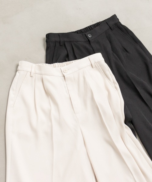 CLETTE(クレット)の「センタープレスワイドパンツ(スラックス・レディース・アイボリー/ブラック/グレー・3L/LL/4L)」の14枚目の写真