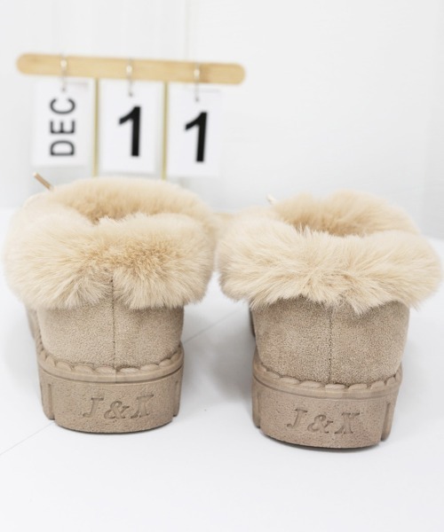 Miniministore(ミニミニストア)の「モカシン レディース ボアローファー冬靴(モカシン/デッキシューズ・レディース・グレー/ブラック/ベージュ/ピンク・23.0cm/23.5cm/24.0cm/24.5cm/25.0cm)」の13枚目の写真