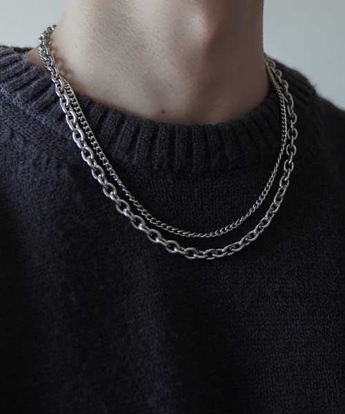 SBG（エスビー）の「SBG コンビネーションマンテルネックレス（ネックレス・メンズ・シルバー・FREE）」の2枚目の写真