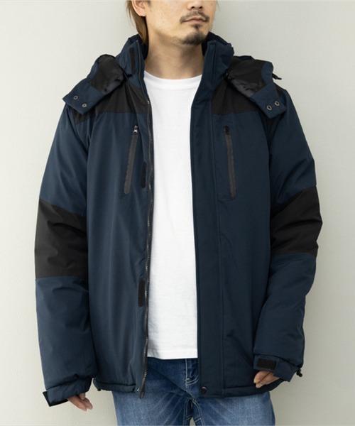 STYLEBLOCK（スタイルブロック）の「フェイクダウンジャケット（ダウンジャケット/コート・メンズ・ベージュ/カーキ/ブラック/ネイビー・LL/M/L）」の4枚目の写真