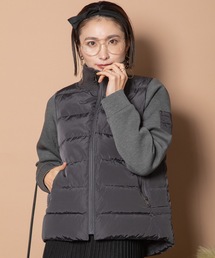 MHBG TOKYO（エムエイチビージートーキョー）の「キルト×ダンボールニット　スタンドブルソン（ダウンジャケット/コート・レディース）」