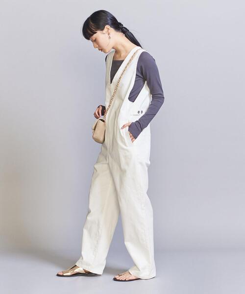 BEAUTY&YOUTH UNITED ARROWS(ビューティーアンドユースユナイテッドアローズ)の「【WEB限定】デニムオールインワン -ウォッシャブル-(つなぎ/オールインワン・レディース・オフホワイト/コバルトブルー/ブラック・S/M)」の5枚目の写真