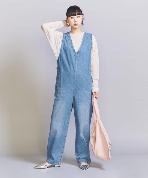 新品＊【AUBREY】ポケットデザインデニムオールインワン 新品＊【AUBREY】ポケットデザインデニムオールインワン レディース