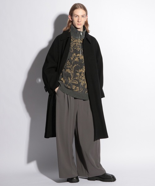 HARE（ハレ）の「レトロフラワーモールハーフZIPニット(HARE