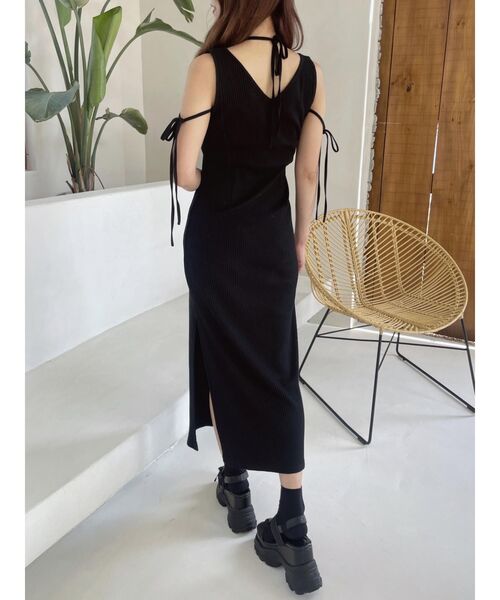 EATME(イートミー)の「リブカットワンピース(セットアップ可能)(ワンピース・レディース・ブラック/ベージュ/グレー・FREE)」の13枚目の写真