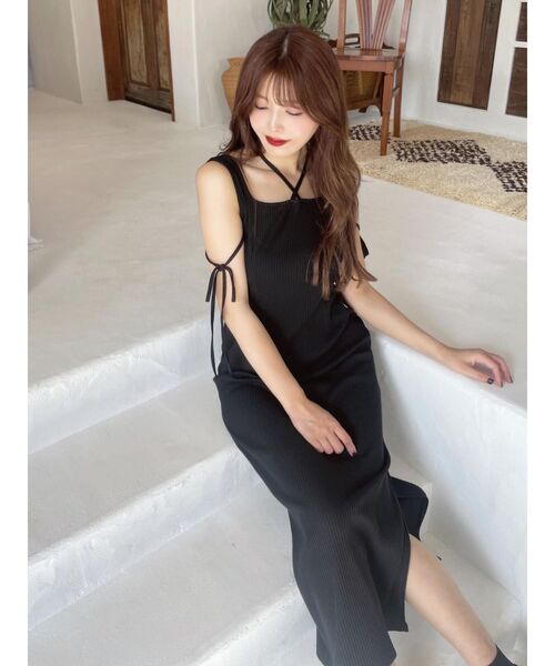 EATME(イートミー)の「リブカットワンピース(セットアップ可能)(ワンピース・レディース・ブラック/ベージュ/グレー・FREE)」の15枚目の写真