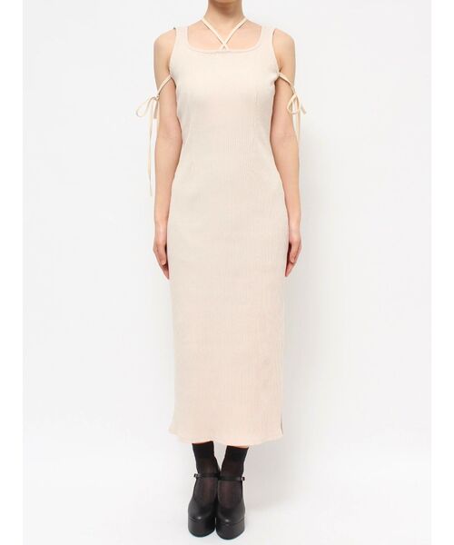 EATME(イートミー)の「リブカットワンピース(セットアップ可能)(ワンピース・レディース・ブラック/ベージュ/グレー・FREE)」の20枚目の写真