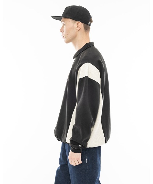 ELEMENT（エレメント）の「ELEMENT メンズ FULY POLO HALF ZIP トレーナー/エレメントハーフジップスウェットトレーナー（スウェット・メンズ・ブラック/アイボリー・X-LARGE/MEDIUM/LARGE）」の8枚目の写真