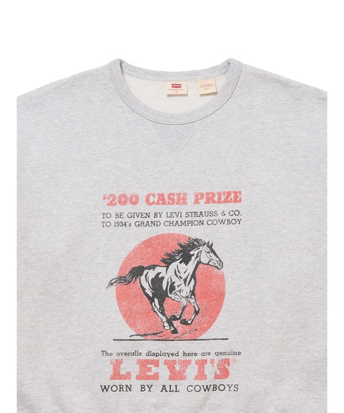 Levi's（リーバイス）の「Levi's/リーバイス クルーネック スウェットシャツ グレー HEATHER GRAY（スウェット・レディース・グレー・M/S/XS）」の3枚目の写真