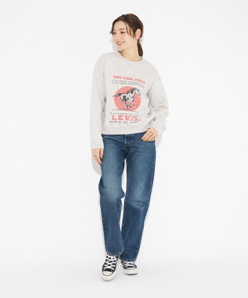 Levi's（リーバイス）の「Levi's/リーバイス クルーネック スウェットシャツ グレー HEATHER GRAY（スウェット・レディース・グレー・M/S/XS）」の12枚目の写真