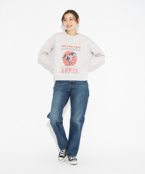 Levi's（リーバイス）の「Levi's/リーバイス クルーネック スウェットシャツ グレー HEATHER GRAY（スウェット・レディース・グレー・M/S/XS）」の13枚目の写真