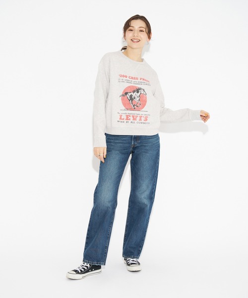 Levi's（リーバイス）の「Levi's/リーバイス クルーネック スウェットシャツ グレー HEATHER GRAY（スウェット・レディース・グレー・M/S/XS）」の14枚目の写真