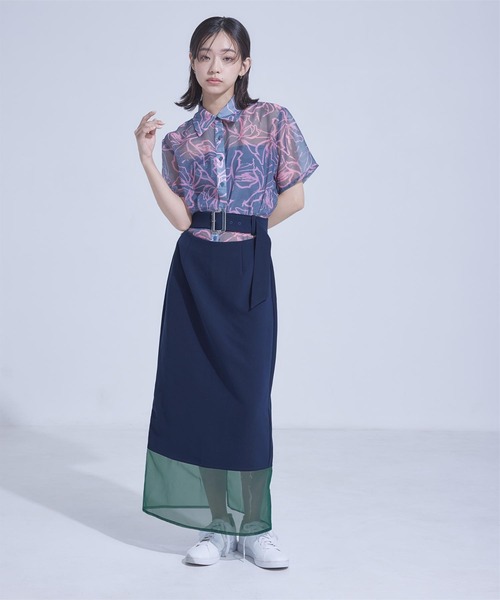 miette（ミエット）の「ウエストカッティングスカート（スカート・レディース・ブラック/ネイビー・FREE）」の14枚目の写真