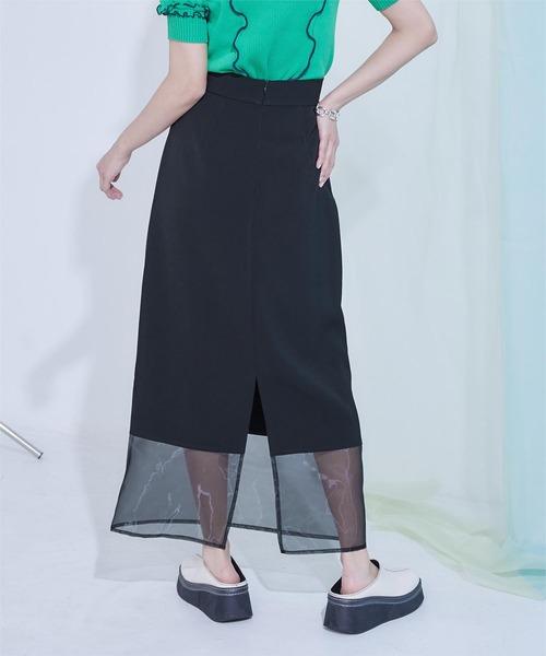 miette（ミエット）の「ウエストカッティングスカート（スカート・レディース・ブラック/ネイビー・FREE）」の6枚目の写真