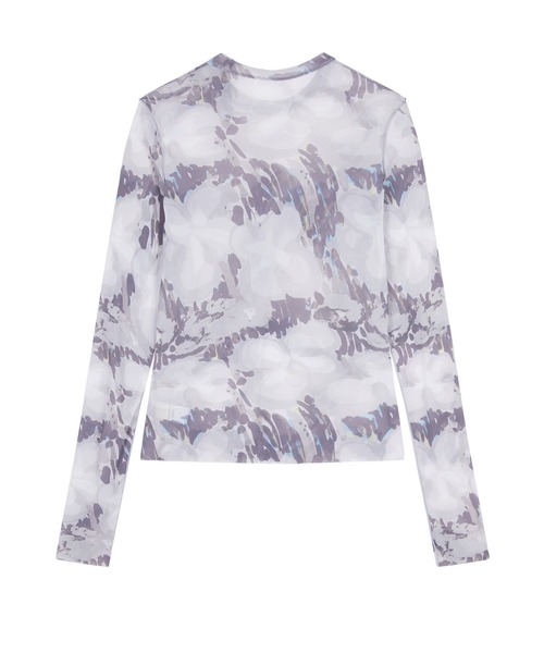 JNBY(ジェーエヌビーワイ)の「Abstract Graffiti Floral Scond Skin Top(Tシャツ/カットソー・レディース・ピンク/ブルー/グレー・40/38/36)」の12枚目の写真