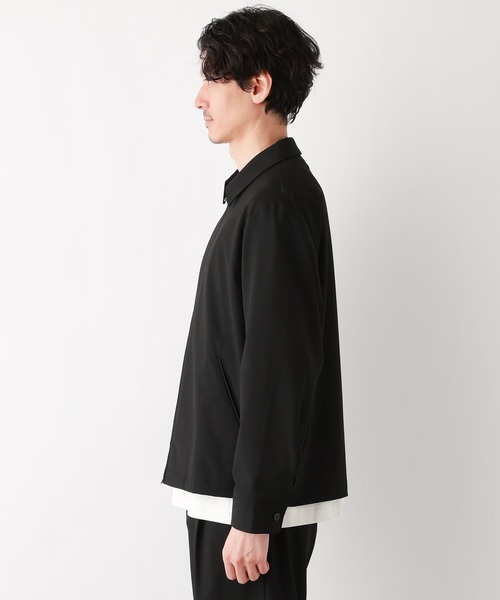 ⭐︎新品未使用タグ付　DRESSTERIOR ペーパリネンショートブルゾン　黒 GLOBAL WORK（グローバルワーク）の「アーバンZIPブルゾン
