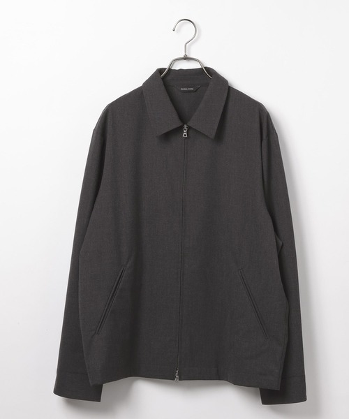 ⭐︎新品未使用タグ付　DRESSTERIOR ペーパリネンショートブルゾン　黒 GLOBAL WORK（グローバルワーク）の「アーバンZIPブルゾン