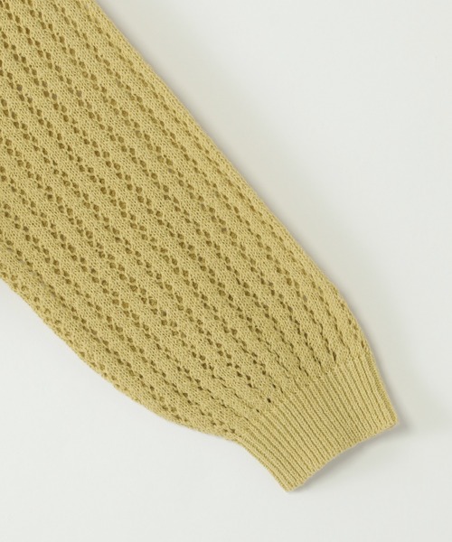 ikka(イッカ)の「【親子コーデ】透かしニットVネックカーディガン(120~160cm)(カーディガン/ボレロ・キッズ・オフホワイト/エメラルド・140/150/160/120/130)」の5枚目の写真