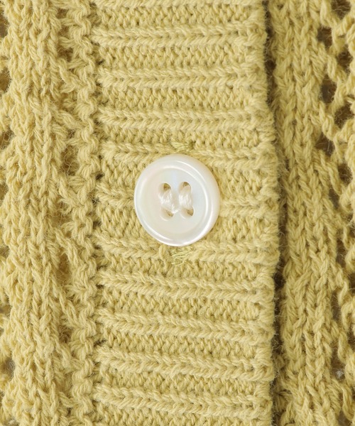 ikka(イッカ)の「【親子コーデ】透かしニットVネックカーディガン(120~160cm)(カーディガン/ボレロ・キッズ・オフホワイト/エメラルド・140/150/160/120/130)」の7枚目の写真