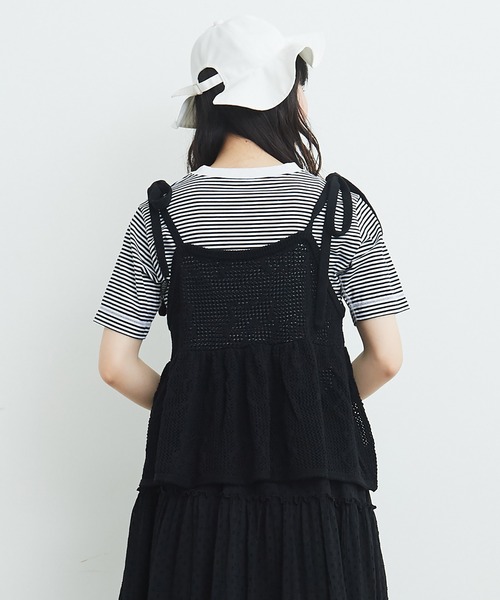 美品 bulle de savon おはな ニットキャミソール 花柄 人気完売品 bulle de savon（ビュルデサボン）の「おはなニット