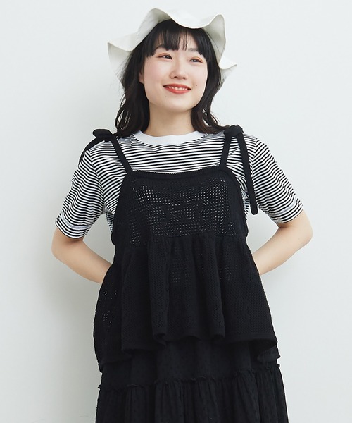 美品 bulle de savon おはな ニットキャミソール 花柄 人気完売品 美品 bulle de savon おはな ニットキャミソール 花柄 人気完売品