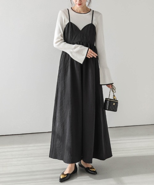 AMELY(エミリー)の「ジャガードキャミワンピース(ワンピース・レディース・アイボリー/ブラック・M/L)」の10枚目の写真
