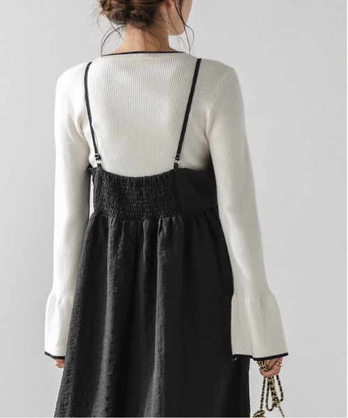 AMELY(エミリー)の「ジャガードキャミワンピース(ワンピース・レディース・アイボリー/ブラック・M/L)」の14枚目の写真