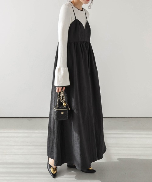 AMELY(エミリー)の「ジャガードキャミワンピース(ワンピース・レディース・アイボリー/ブラック・M/L)」の11枚目の写真