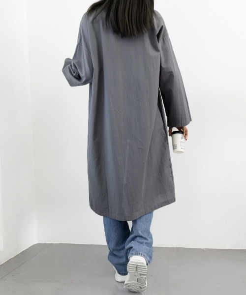 Miniministore(ミニミニストア)の「韓国ロングカーディガン 綿麻 薄手羽織り(カーディガン/ボレロ・レディース・グレー/カーキ・M/XL/L)」の9枚目の写真