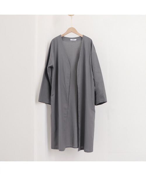 Miniministore(ミニミニストア)の「韓国ロングカーディガン 綿麻 薄手羽織り(カーディガン/ボレロ・レディース・グレー/カーキ・M/XL/L)」の10枚目の写真