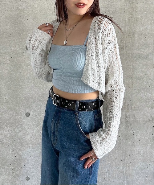 PAGEBOY(ページボーイ)の「<カップ付き>フロントシャーリングショートキャミ(キャミソール・レディース・ピンク/ブルー系その他/ブラック・FREE)」の4枚目の写真