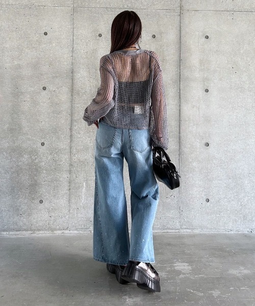 PAGEBOY(ページボーイ)の「<カップ付き>フロントシャーリングショートキャミ(キャミソール・レディース・ピンク/ブルー系その他/ブラック・FREE)」の9枚目の写真