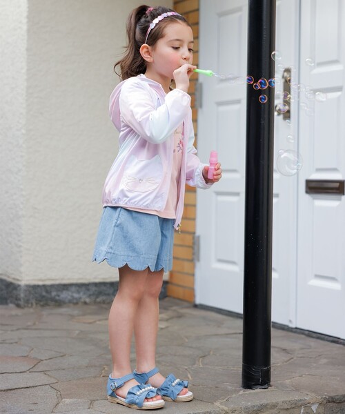 ANY（エニィ）の「サラサラ UVカット パーカー（その他アウター・キッズ・サックスブルー系/アイボリー系/ライラック系8・110/130/120）」の5枚目の写真