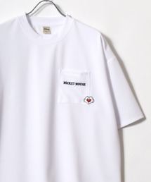 Disney（ディズニー）の「2026SS Disney ディズニー オーバーサイズ ミッキーワンポイント刺繍 ポケット付半袖Tシャツ レディース メンズ（Tシャツ/カットソー）」