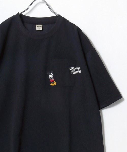 Disney（ディズニー）の「2026SS Disney/ディズニー オーバーサイズ ミッキーワンポイント刺繍 ポケット付半袖Tシャツ レディース メンズ（Tシャツ/カットソー・レディース・グレイッシュベージュ/グレイッシュブルー/スミクロ/ホワイト/ベージュ系その他/サックスブルー/ブラック系その他/ホワイト系その他2/ブラック系その他2/グレー系その他/ホワイト系その他/ブルー系その他/グレー系その他2/ホワイト系その他3/ブラック系その他3/ホワイト系その他4/グレー系その他3/ブラック系その他4/ベージュ系その他2・LL/L/M）」の10枚目の写真