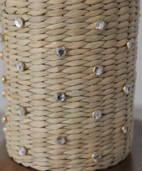 FREE'S MART（フリーズマート）の「◆ビジュー付きかごトート（かごバッグ・レディース・イエロー・ﾌﾘ-）」の9枚目の写真