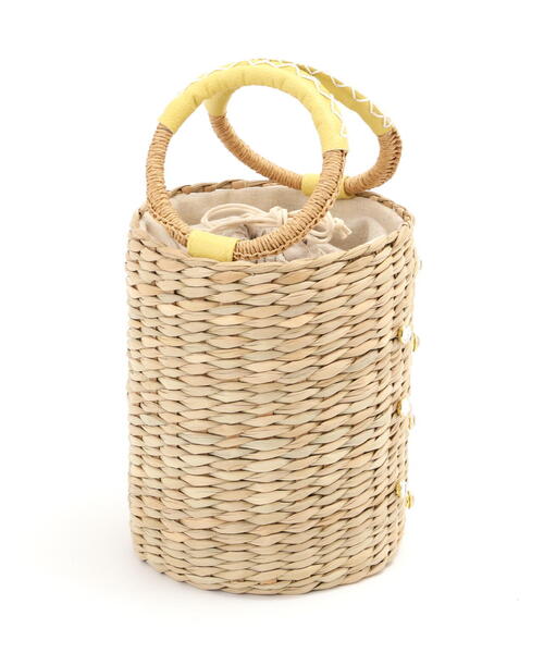 FREE'S MART（フリーズマート）の「◆ビジュー付きかごトート（かごバッグ・レディース・イエロー・ﾌﾘ-）」の10枚目の写真