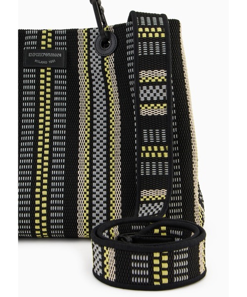EMPORIO ARMANI（エンポリオアルマーニ）の「【エンポリオ アルマーニ】MyEA トートバッグ バスケット織り ミディアム（トートバッグ・レディース・ブラック系・FREE）」の7枚目の写真