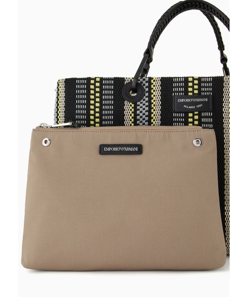 EMPORIO ARMANI（エンポリオアルマーニ）の「【エンポリオ アルマーニ】MyEA トートバッグ バスケット織り ミディアム（トートバッグ・レディース・ブラック系・FREE）」の2枚目の写真