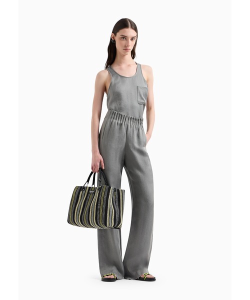 EMPORIO ARMANI（エンポリオアルマーニ）の「【エンポリオ アルマーニ】MyEA トートバッグ バスケット織り ミディアム（トートバッグ・レディース・ブラック系・FREE）」の4枚目の写真