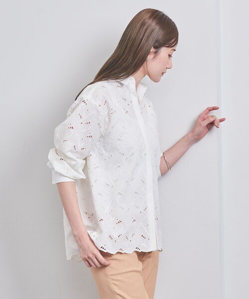 ユナイテッドアローズ　スカラップレース シャツ UNITED ARROWS（ユナイテッドアローズ）の「スカラップレース シャツ