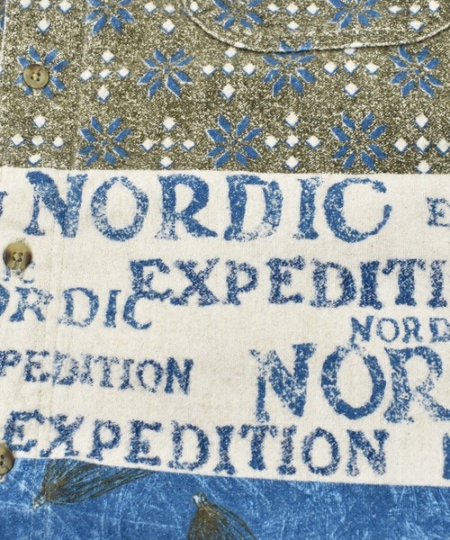 WOOLRICH（ウールリッチ）の「【ヴィンテージ古着】90's WOOLRICH/ウールリッチ NORDIC EXPEDITION 総柄 ボタンダウンシャツ USA製（シャツ/ブラウス・メンズ・その他・LARGE）」の8枚目の写真
