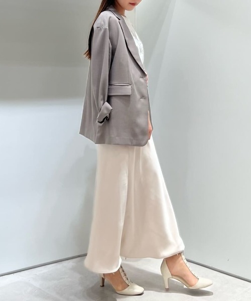 JILL by JILL STUART（ジルバイジルスチュアート）の「【eS】サテンナロースカート（スカート・レディース・ブラウン/ベージュ/グレー系その他・MEDIUM/SMALL）」の6枚目の写真