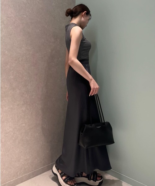 JILL by JILL STUART（ジルバイジルスチュアート）の「【eS】サテンナロースカート（スカート・レディース・ブラウン/ベージュ/グレー系その他・MEDIUM/SMALL）」の8枚目の写真