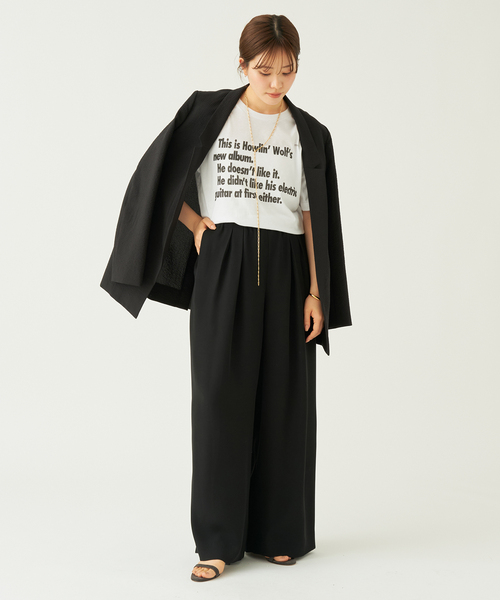 【4/12まで】Plage nallow collar ジャケット ブラック セール】nallow collar ジャケット（その他アウター）｜Plage