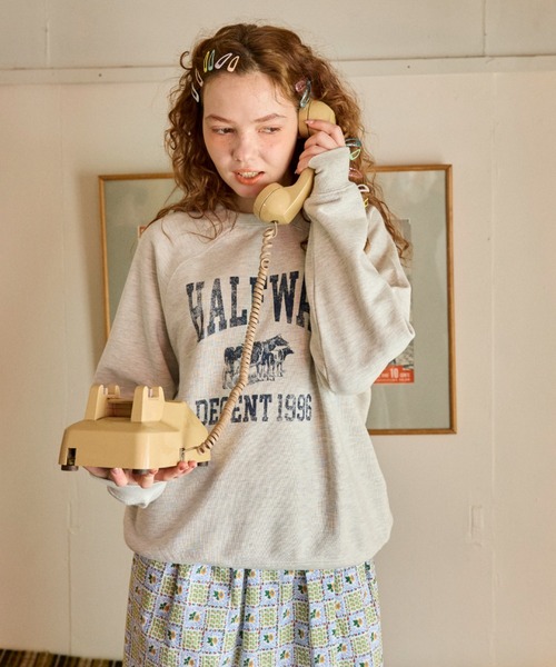 anoco no oheya（アノコノオへヤ）の「HALF WAY DECENT 1996 " sweat（スウェット・レディース・ライトグレー/ライトブルー/ライトグリーン・FREE）」の11枚目の写真