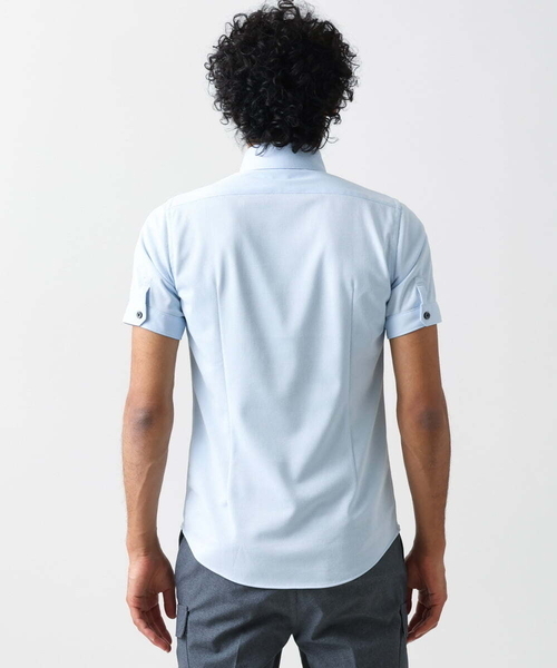 MICHEL KLEIN HOMME (ミッシェルクランオム)の「【2024年モデル】《日本製》イージーケアドレス半袖シャツ(シャツ/ブラウス・メンズ・ホワイト/ライトブルー/ネイビー・MEDIUM/LARGE/X-LARGE)」の7枚目の写真